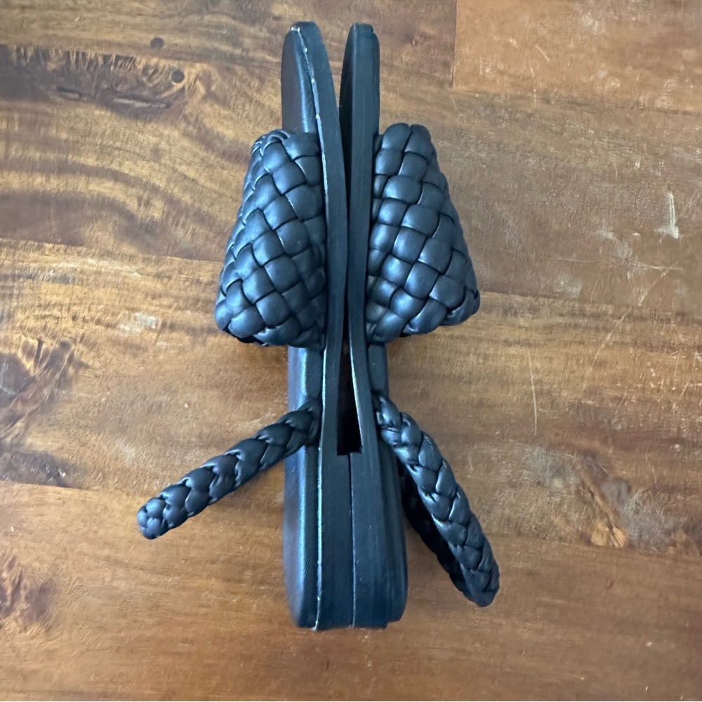 Freda Salvador Vinny Black Braided Sling Back Sandals Size 8.5 - Picture 8 of 8
